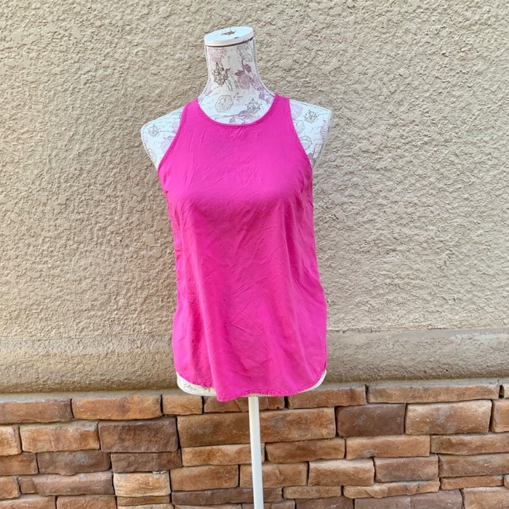 Old Navy Bright Pink Sleeveless Tank Top | Relaxed Fit | Size S |